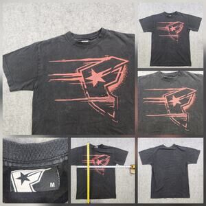 VTG Y2K Famous Stars and Straps Shirt Mens Medium Black‎ Logo Graphic Streetwear